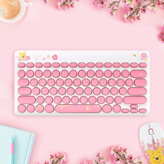 infoThink Winnie the Pooh Cherry Blossom Season Limited Keyboard Mouse Set