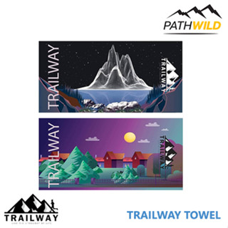 ผ้าเช็ดตัว TRAILWAY TOWEL ผ้าเช็คตัวไมโครไฟเบอร์ แห้งเร็ว เนื้อนุ่ม น้ำหนักเบา ลายเท่ ตามสไตล์ TRAILWAY