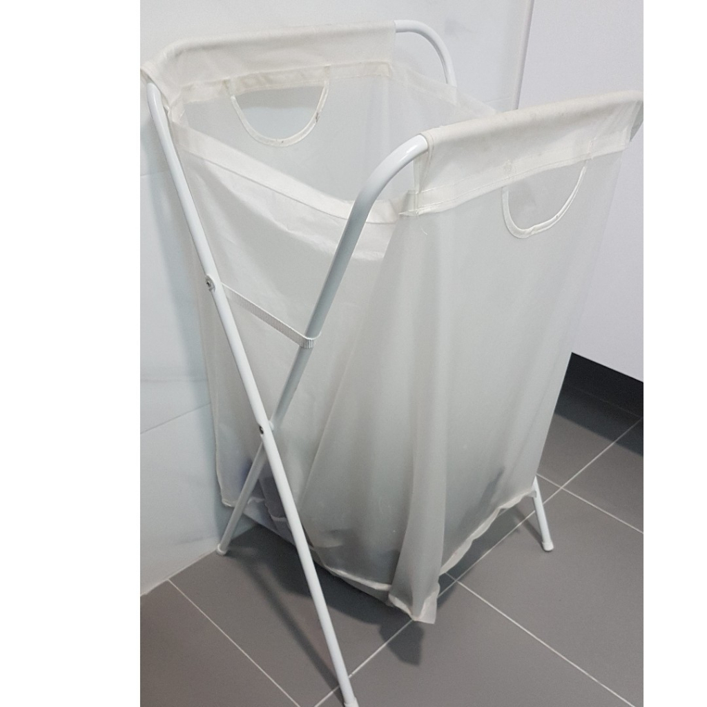 IKEA JALL ตะกร้าใส่ผ้า Laundry ถุงใส่ผ้า 70ลิตร ใหญ่ ถูก พับได้