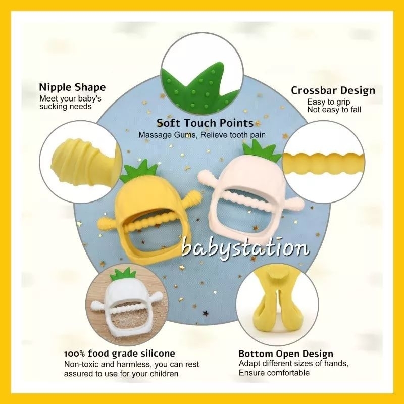 ซิลิโคนยางกัดใส่ข้อมือ สำหรับเด็กอายุ 0-6, 6-18 เดือน