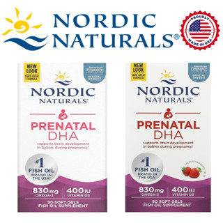 Nordic Naturals, Prenatal DHA, 830 mg, 90 Soft Gels - (แพคเกจใหม่)