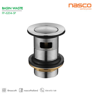 NASCO สะดืออ่างล้างหน้าแบบกด FP-6204-SP SUS 304