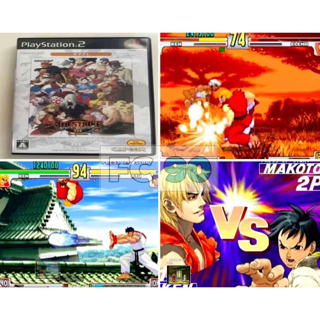 แผ่นเกมสตรีทไฟเตอร์ Street Fighter III: 3rd Strike [PS2] แผ่นแท้ญี่ปุ่นมือสอง มีกล่อง สำหรับเพลย์สเต