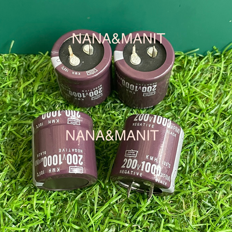 CAPACITOR 1000UF 200V (VDC) ขาเขี้ยว*มีไซร์ให้เลือก*(แท้ใหม่) พร้อมส่งในไทย ชิ้นละ