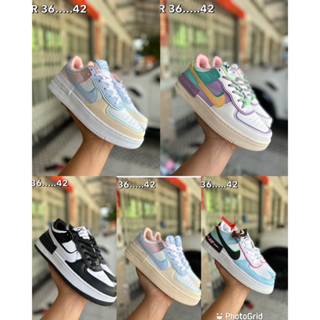 🛒รองเท้าผ้าใบ nike Air Force shadow Pastel /สินค้าถ่ายจากจริง/สินค้าพร้อมส่ง(36……42)🛒