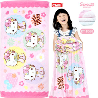 ผ้าขนหนู 30x60 นิ้ว 🔥Hello Kitty ลิขสิทธิ์แท้🔥 ซานริโอ้ ลายการ์ตูน คิตตี้ นุ่งอาบน้ำ ผ้าเช็ดตัวน่ารัก ของขวัญ