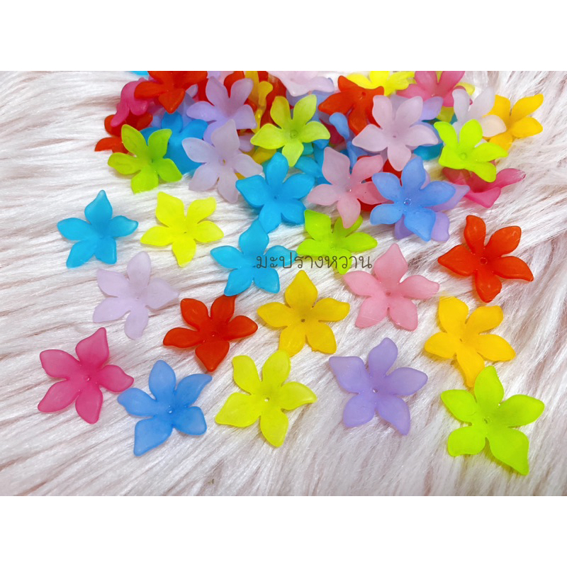 ดอกไม้เรชิ่น ขนาด 30 มิล คละสี สินค้าพร้อมส่ง
