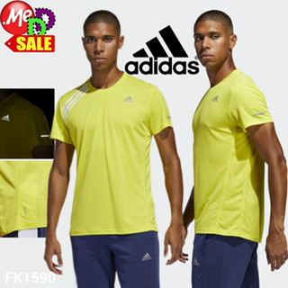 Adidas-ใหม่ เสื้อยืดใส่วิ่งและใส่ลำลอง แต่งแถบผ้า-3 STRIPES AEROREADY ADIDAS RUN IT 3-STRIPES TEE FK1590