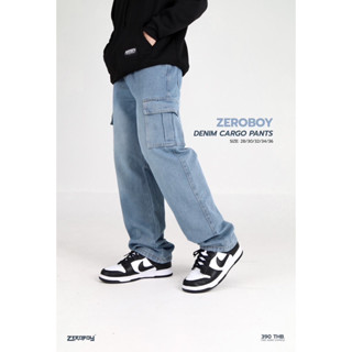 9% Clothing-DENIM CARGO PANTS “ ยีนส์คาร์โก้ “ (Zeroboy100%)