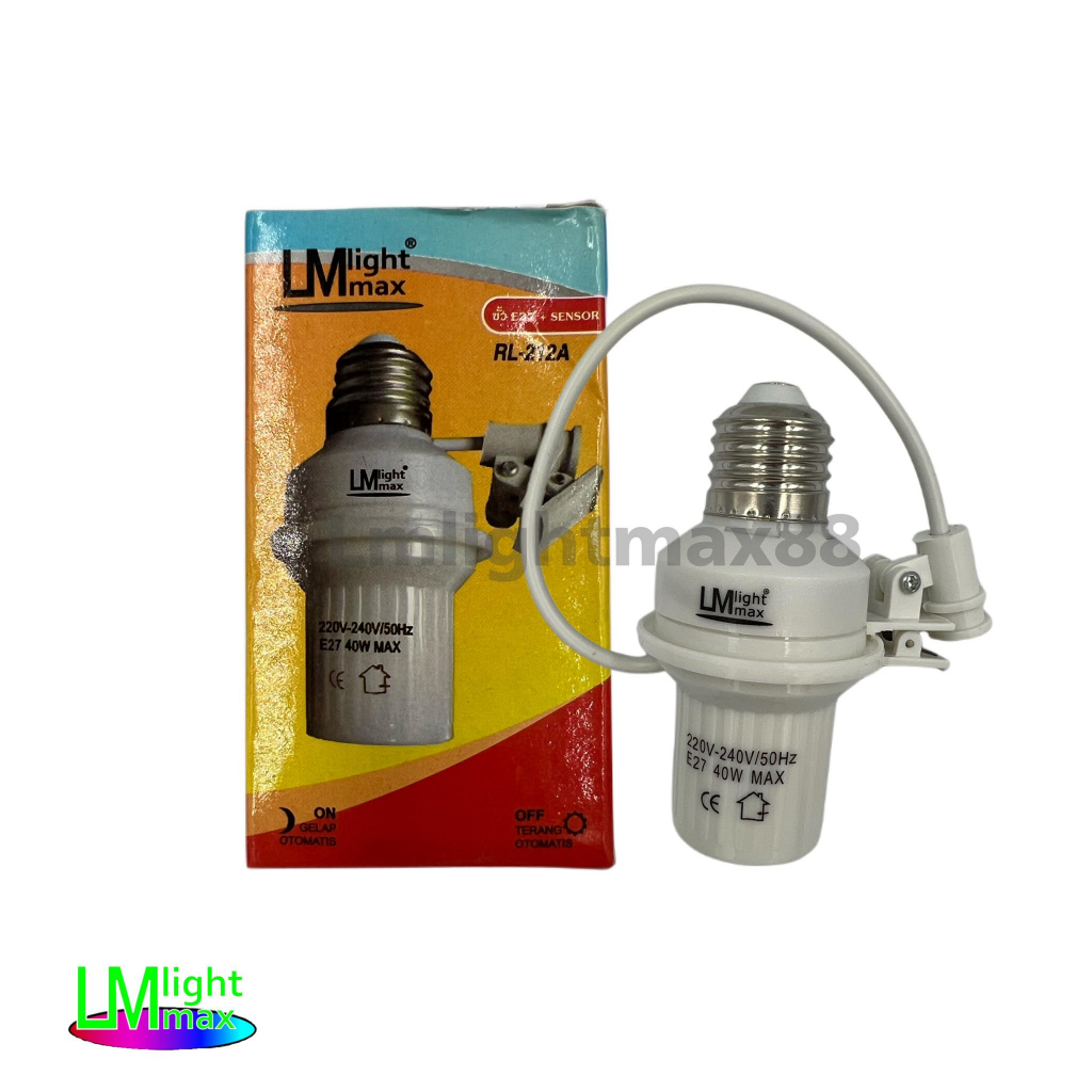LM lightmax ขั้วหลอดไฟ e27 มาพร้อมเซ็นเซอร์รับแสง