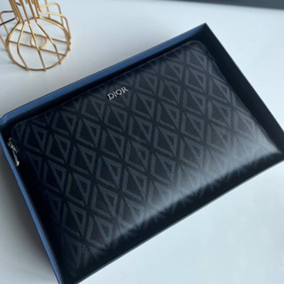 CHRISTIAN DIOR OBLIQUE CLUTCH  มาเเล้วสวยมาก งานดีสุดเทียบเท่าของเเท้ การันตีความสวย ทำจากหนังเเท้100% 💛