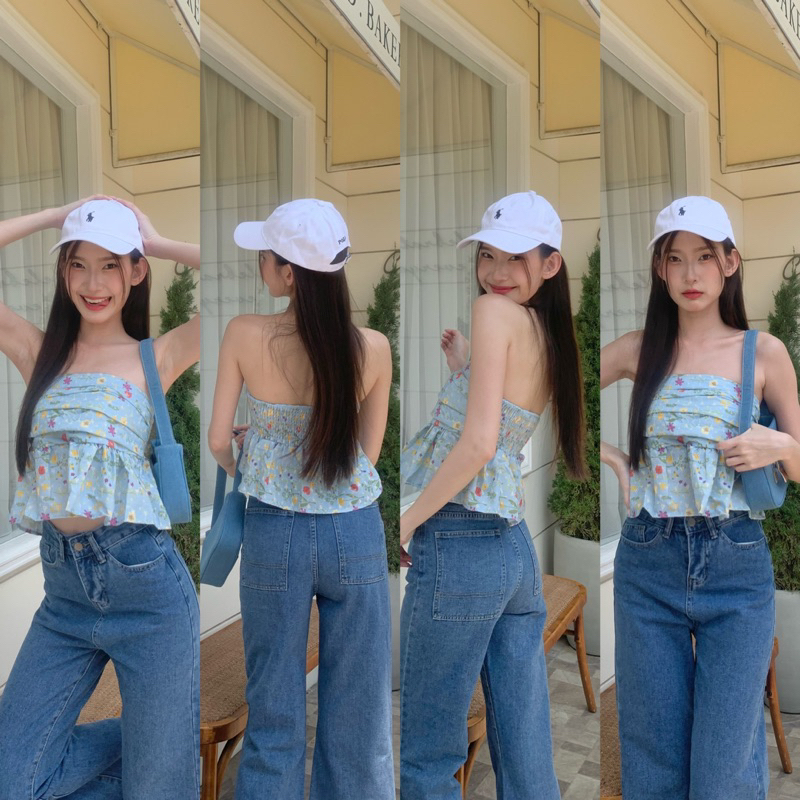 ใส่โค้ด 3PCSAUG ลด 75.- บาท 3pcs.basket Camila tank top เสื้อเกาะอก y2k