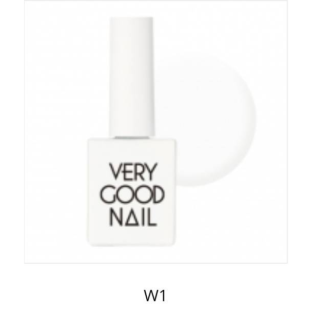 สีเจลเกาหลี VERYGOODNAIL🇰🇷 #W1-W2 สีขาว 2ตัวเลือก ของแท้จากเกาหลี🇰🇷พร้อมส่ง