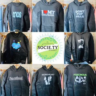 Socie.tycloset-Hoodieเสื้อฮู้ดสีดำ**เฉพาะไลฟ์สดเท่านั้น