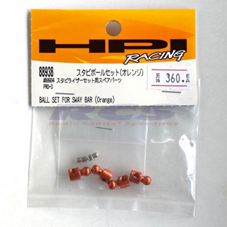 HPI 88938 BALL SET FOR SWAY BAR (ORANGE)