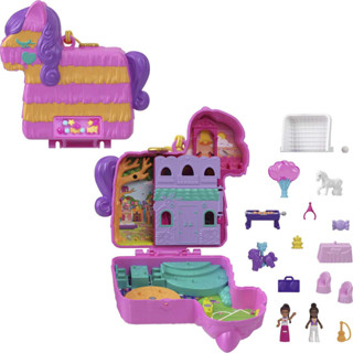 Polly Pocket Pinata Party Compact Playset ปาร์ตี้กับม้าสีสันสดใสของตุ๊กตาพอลลี่ พ็อกเก็ต ของแท้