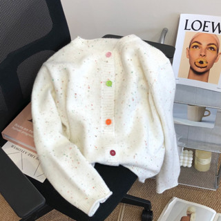 พร้อมส่ง🍑 เสื้อ เสื้อคลุม คาร์ดิแกน cardigan สไตล์เกาหลี ดีไซน์น่ารัก กระดุมหน้าสีๆ แมทซ์ง่ายเข้ากับทุกชุด