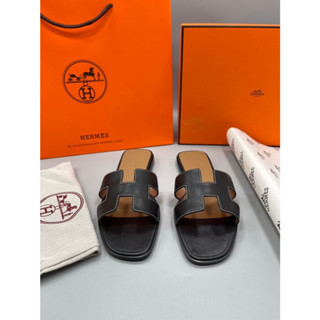 Hermes Oran Sandal (Black) รองเท้าแตะ Hermes