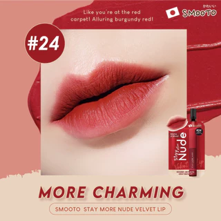 (1ซอง) สมูทโตะ สเตย์ มอร์ นู้ด เวลเวท ลิป Smooto Stay More Nude Velvet Lip