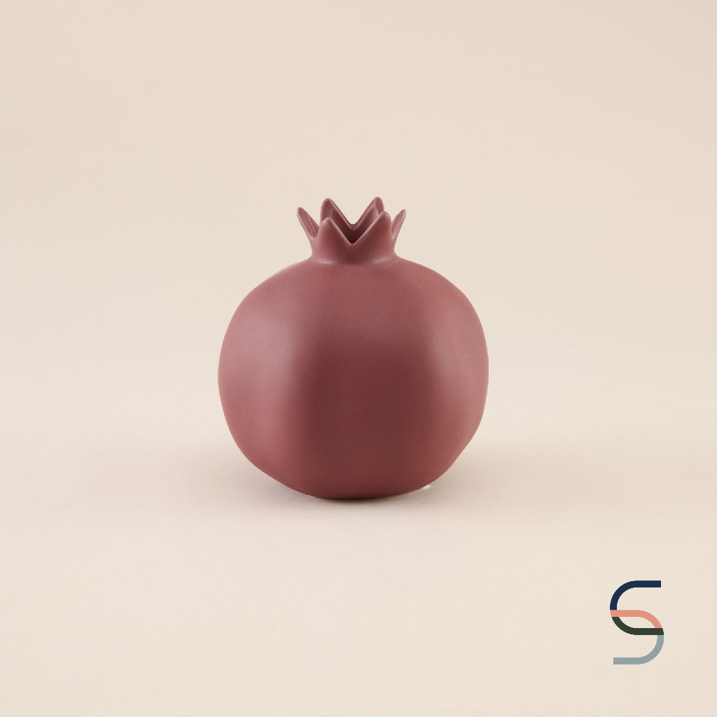 SARABARN Pomegranate-Shaped Vase | แจกันพอร์ซเลนทรงลูกทับทิม สีม่วง