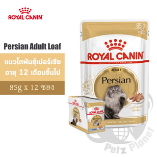 Royal Canin Persian Adult Loaf อาหารชนิดซอง สำหรับแมวสายพันธุ์เปอร์เซีย อายุ1ปีขึ้นไป ขนาด85กรัม x 12ซอง (1กล่อง)