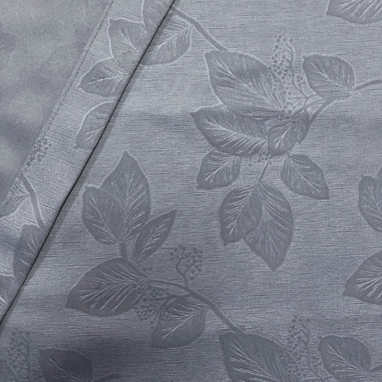ผ้าม่านสีเทาลายใบไม้ใหญ่ กั้นห้องกั้นแอร์ Blackout ม่านประตู,หน้าต่าง Polyester100% ผ้าเกรดพรีเมี่ยม ราคา ถูกที่สุด ดีลบีเคเค แกลเลอรีภาพที่ 5