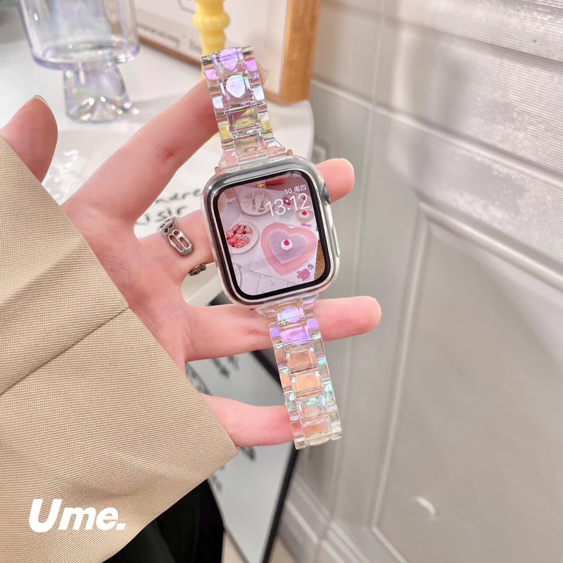 สายนาฬิกา watch ultra 11 10 9 8 7 6 5 4 3 สายนาฬิกา smart watch ใสฟรุ้ง สาย41/44/45/49/46mm สาย Iwatch