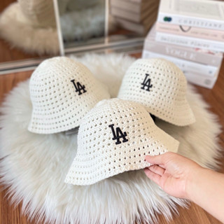 &lt;พร้อมส่ง&gt;หมวก MLB Knit Dome Hat NY หมวกปีกรุ่นโดม 2สี สีดำ สีขาว S.57-59CM
