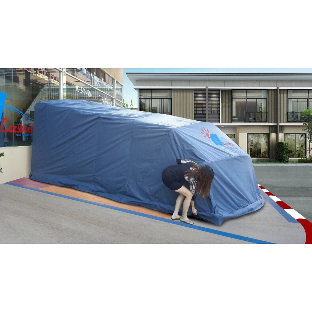 เต๊นท์จอดรถสำเร็จรูปพับเก็บได้ CARSBRELLA รุ่น CONTAINER  สำหรับจอดรถยนต์ ยืด หด พับเก็บได้ ป้องกันแ