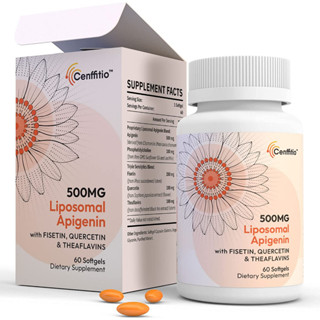 Cenffitio Liposomal apigenin 500mg 60 Softgels ไลโปโซม อะพิจีนีน ปรับปรุงสภาวะความเครียด, อารมณ์และการนอนหลับ