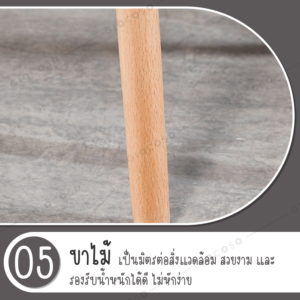 เก้าอี้โมเดิร์น Modern Chair เก้าอี้ เอนกประสงค์ สีขาว มินิมอล Furniture รุ่น 1618 เก้าอี้ BG - รูปที่ 5