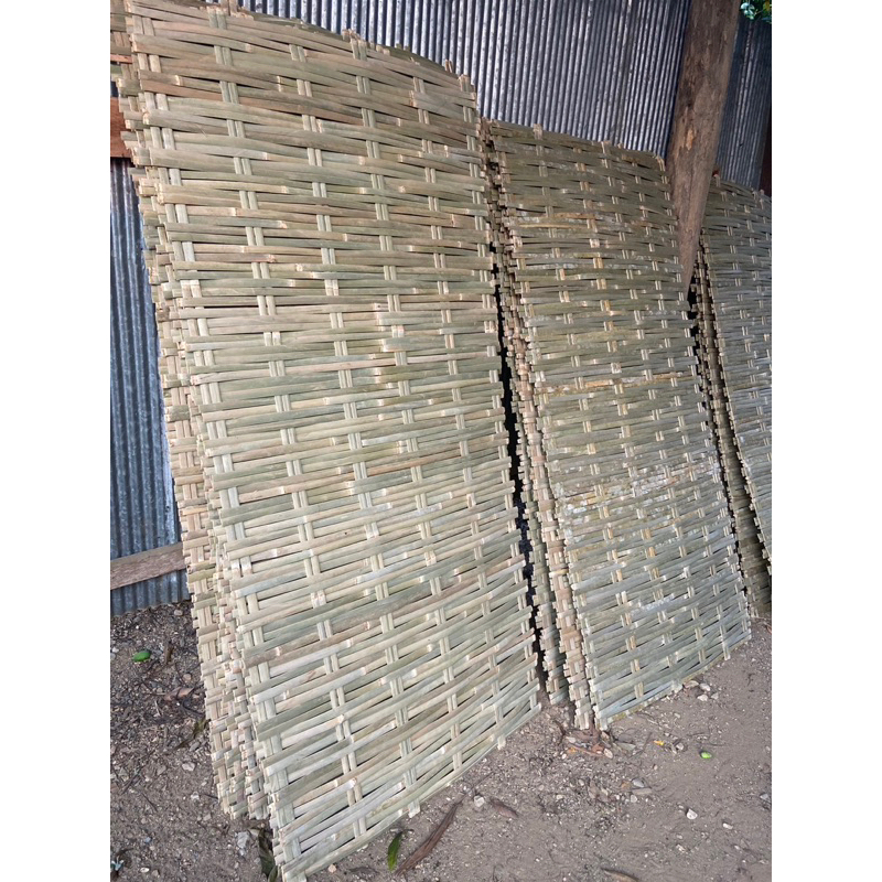 ไม้ไผ่สาน ลายคู่หน้าเดียว ขนาด100*200 ระเเนงไม้ไผ่สาน ทนน้ำทนแดด กั้นแดด บังแดด กั้นห้อง