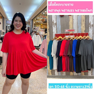 🎈Plussize เสื้อคนอ้วน🎈 Freesize:  อก 50-68นิ้ว ความยาว31นิ้ว