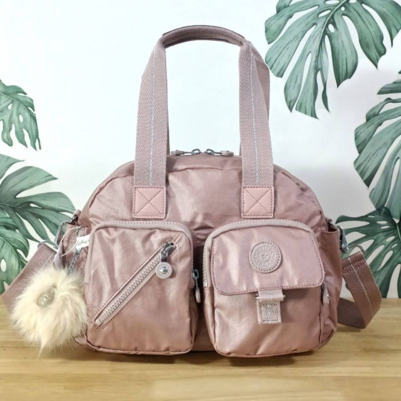 Kipling defea top-handle bag กระเป๋าถือหรืือสะพาย สีชมพูโรสโกลด์