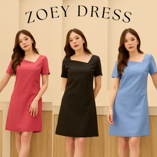 VITAVADEE Zoey Dress ชุดเดรสแขนสั้น คอเฉียง