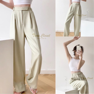 KEL003 TARA Long pants กางเกงขากระบอก สม็อกหลัง ทรงคลาสสิค ผ้าดี ใส่สบาย ไม่ร้อน