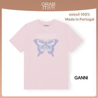 Pre ⚡️ Ganni Tshirt เสื้อยืดของแท้ 100% unisex ลาย Butterfly