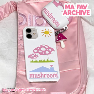 (pre-order จากเกาหลี) mafavarchive - mushroom hard case เคสมือถือแบบเปิดหัวท้าย เคสแข็ง