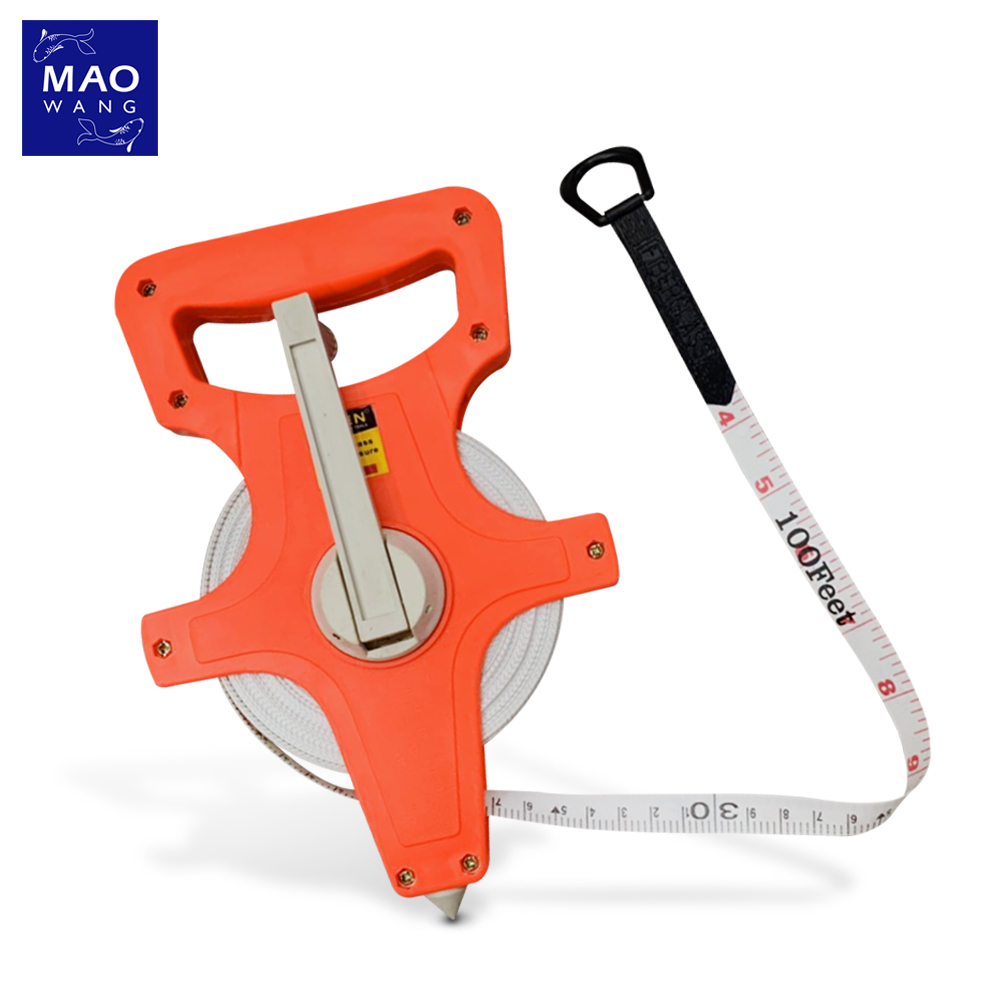 MAO เครื่องมือวัดระยะ ตลับเมตร เทปวัดระยะไฟเบอร์กลาส ความยาว 30/50/100m.