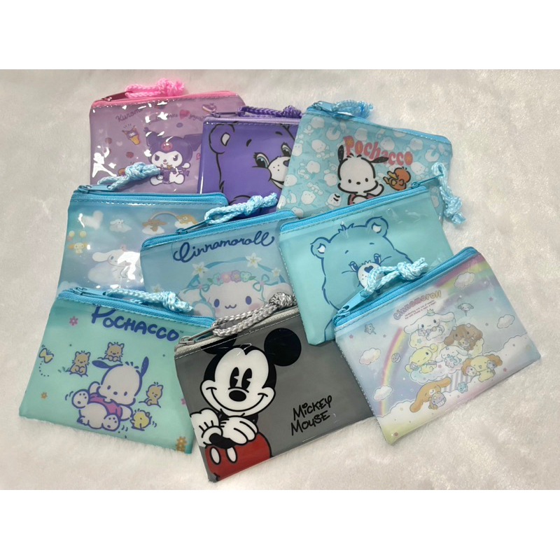 กระเป๋าสตางค์ ใส่เหรียญ ใส่บัตร Sanrio ลายการ์ตูน