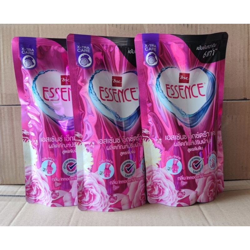 Essence ผลิตภัณฑ์ปรับผ้านุ่มเอสเซ้นซ์สูตรเข้มข้น 6 เท่า กลิ่น INNOCENT FREESIA 550 มล.x3ถุง
