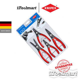 KNIPEX ชุดคีมหุบ-คีบถ่างเเหวนล็อคสลัก 00 20 03 SB (1ชุด/4 อัน) Precision Circlip Pliers Sets