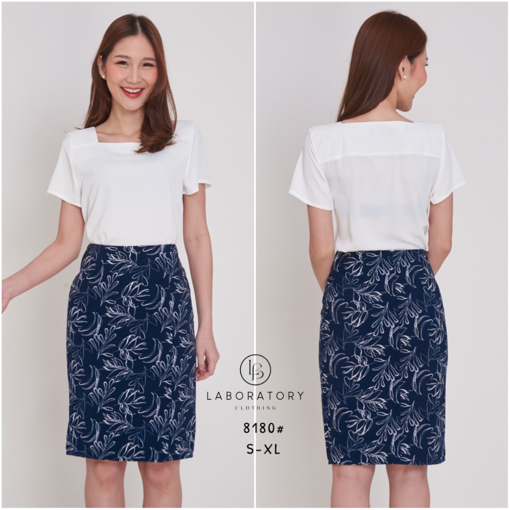 Laboratory  เสื้อคอเหลี่ยม 8769-1# เสื้อคอเหลี่ยม แขนสั้น ไหล่เรียบ มีไซส์ 36,38,42