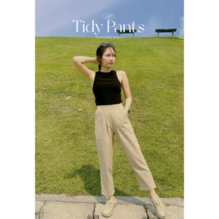 ✨ลด15% ใส่โค้ด  MALILA9✨กางเกงเอวจีบ ทรงกระบอกกลาง Tidy pant.