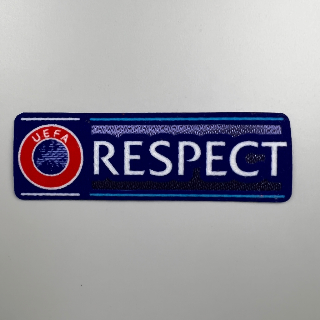 อาร์ม ติดเสื้อฟุตบอล Respect  แบบกัมมะหยี่ ติดเสื้อ แชมเปี้ยนลีค ยูโรป้า ยูโร Patch  ของอยู่ไทย มีสต