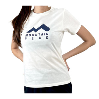 เสื้อคอกลมผู้หญิง  แบรนด์ Mountain Peak เนื้อผ้าฝ้ายใส่เย็นสบายเข้ารูปสวยงาม