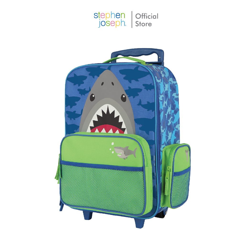 Stephen joseph กระเป๋าลากเด็ก ยอดนิยมจากอเมริกา ฟรีสติ๊กเกอร์ติดชื่อ ROLLING LUGGAGE SHARK