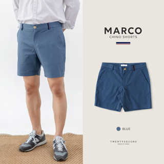 TWENTYSECOND กางเกงขาสั้น รุ่น Marco chino shorts - สีฟ้า / Blue