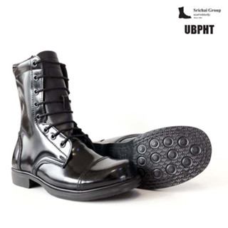 Srichaishoes รุ่น UBPHT คอมแบท หนังขัดมันเกรดพรีเมี่ยม แบบหัวต่อ