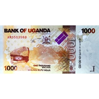 แบงก์​อูกันดา​ Uganda, 1000 Shilling​s, ไม่​ผ่าน​ใช้​ UNC, B958T
